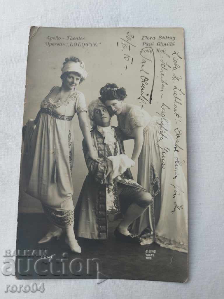 CARTE POșTALĂ - AUTOGRAF - 1910