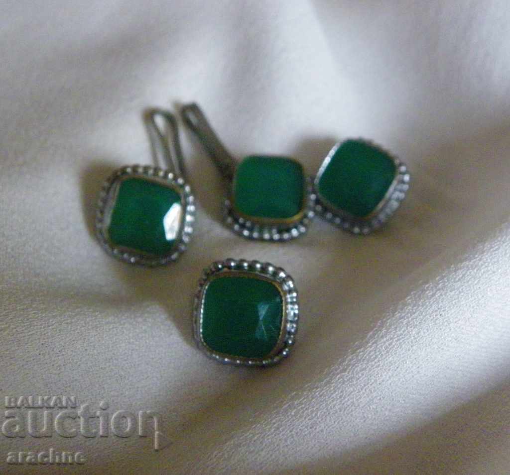 Παράδοση Μοναδικά Βρετανικά κουμπιά art deco / ή κουμπιά / με ουράνιο