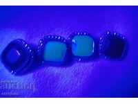 Butoane unice britanice art deco / sau nasturi / cu uraniu