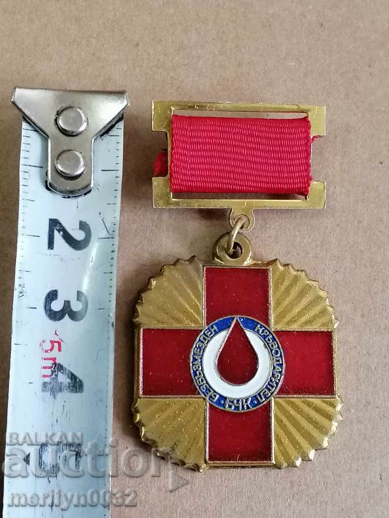 Delivery of Medal Free blood donor badge Delivery of Medal Free blood donor badge