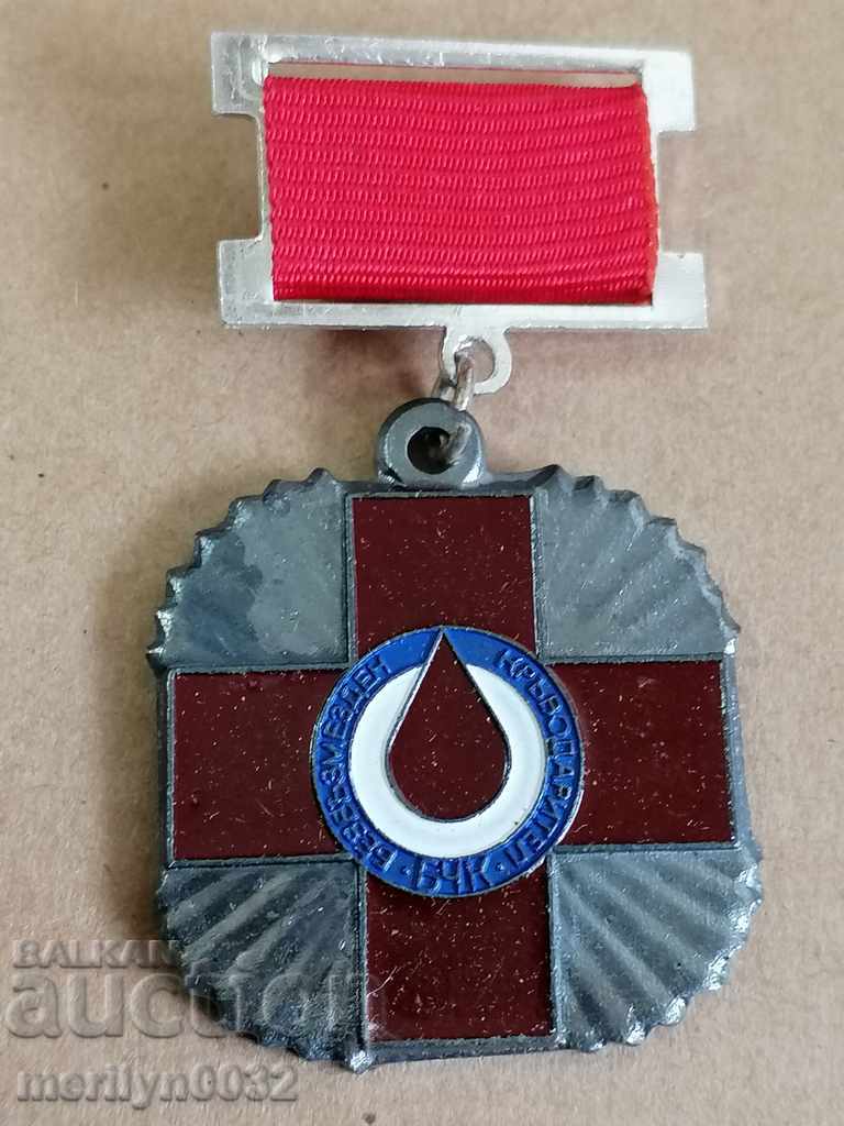 Delivery of Medal Free blood donor badge Delivery of Medal Free blood donor badge