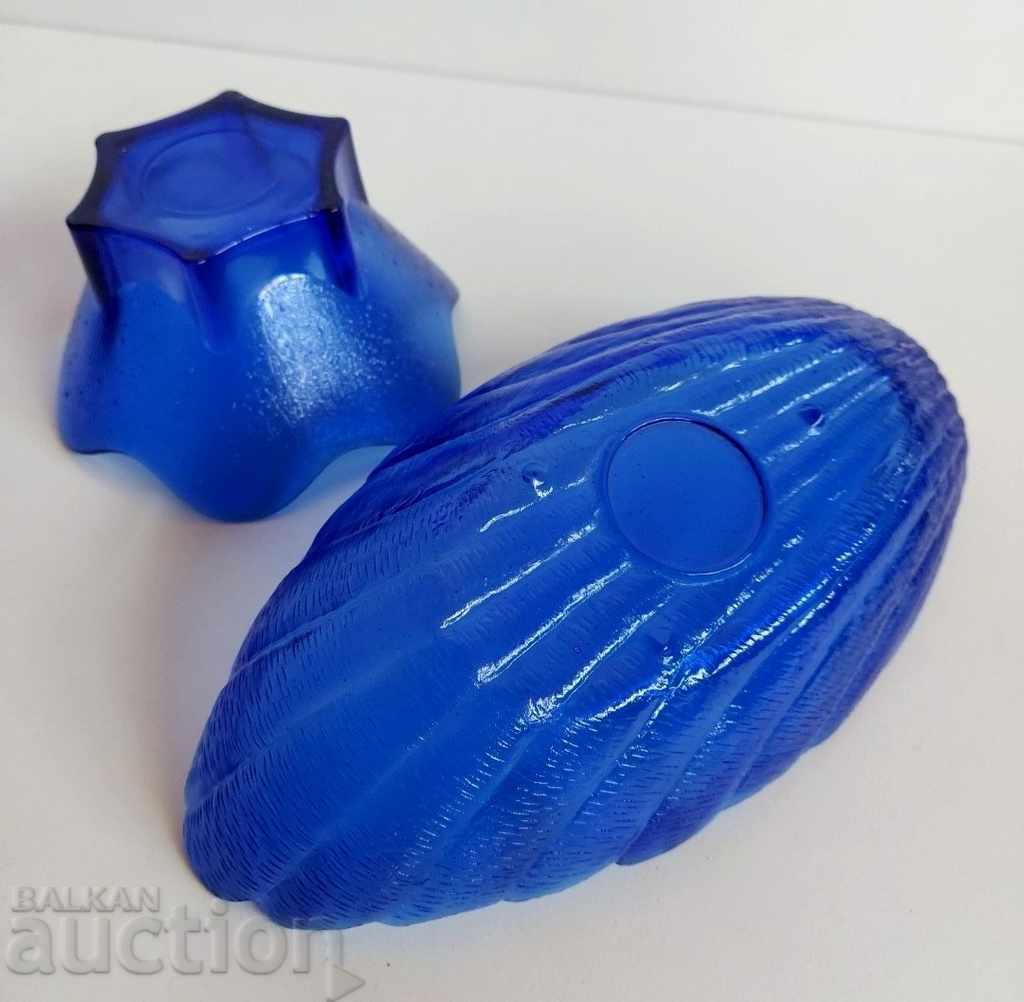 SOC LOT GLASS ARCOPAL BONBONIER FRUIT BREAKER SOCA BLUE BLUE - 7 SOC LOT GLASS ARCOPAL BONBONIER FRUIT BREAKER SOCA BLUE BLUE - 7