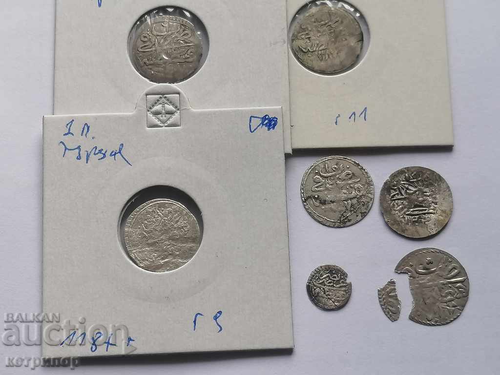 Lot de monede pentru 1 pereche 1203 1178 1203 1168 Turcia otomană