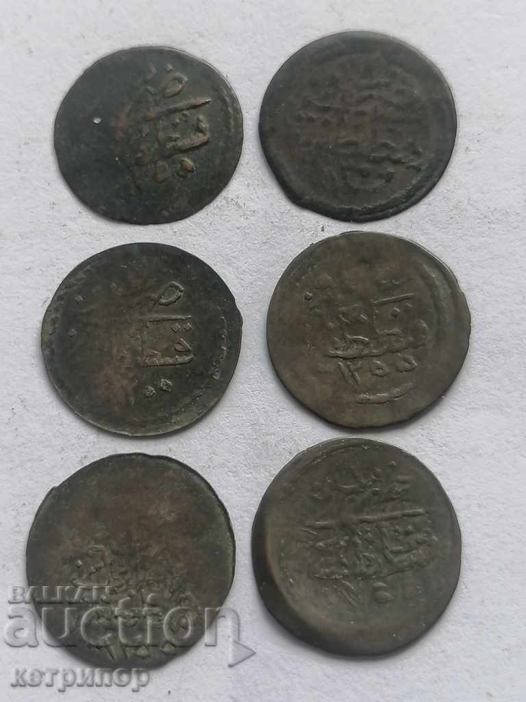 Лот  монети по 1 пара 1255г Турция Османска