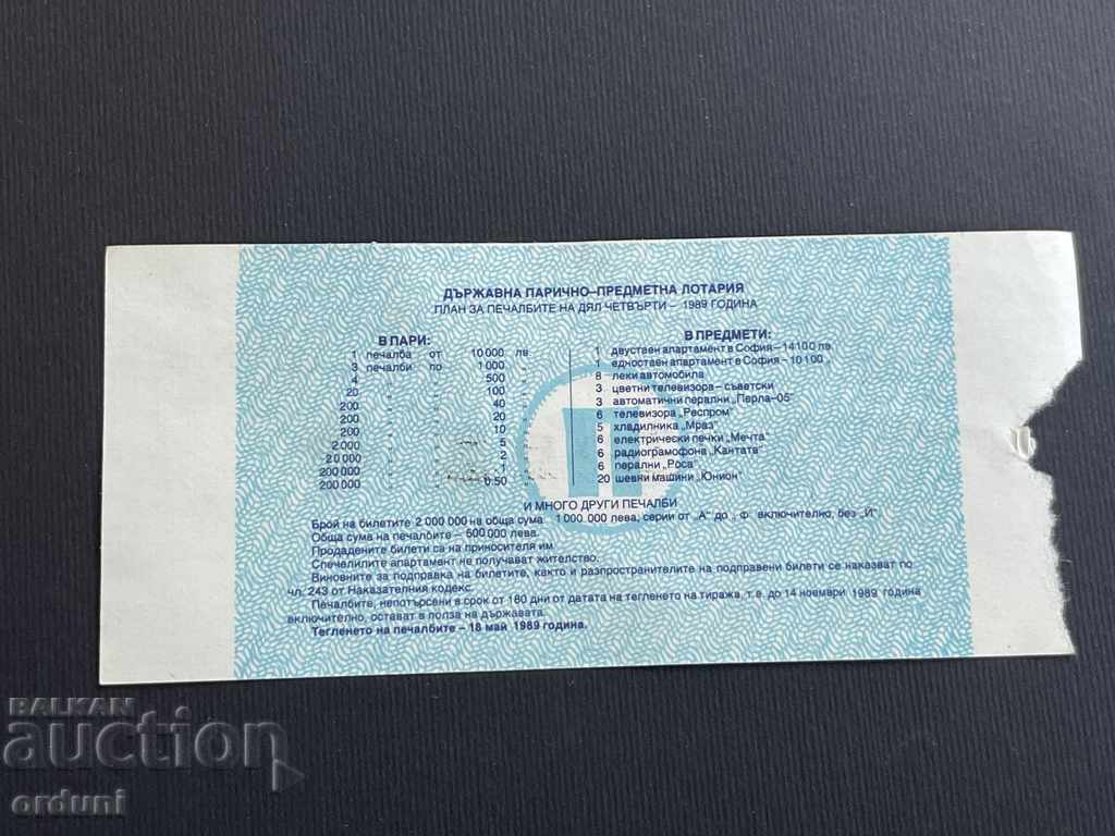 2239 bilet de loterie Bulgaria 50 st. 1989 4 Titlul loteriei cu preț 5.00 BGN | € 2.56 2239 bilet de loterie Bulgaria 50 st. 1989 4 Titlul loteriei cu preț 5.00 BGN | € 2.56