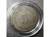 Germania 5 pfennig 1890