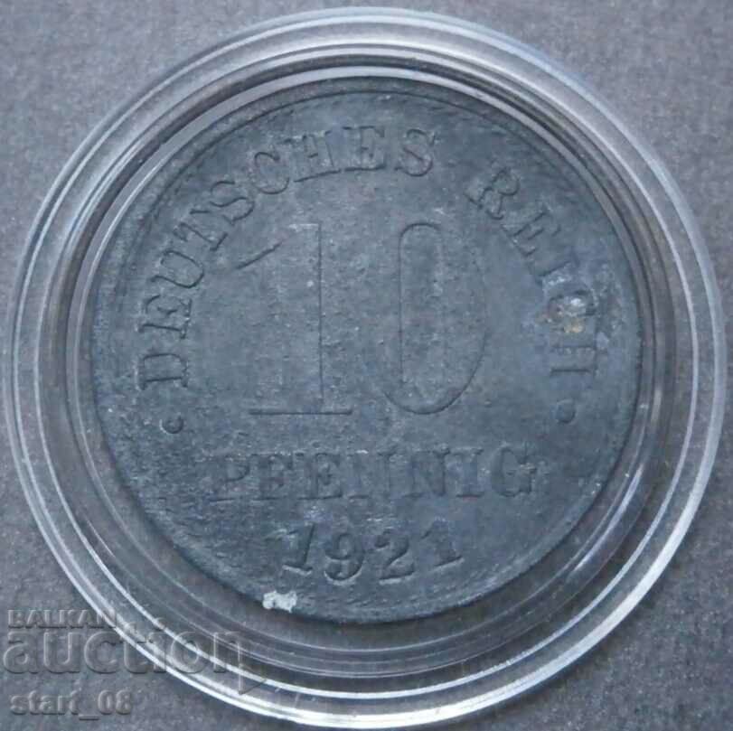 Германия 10 пфенига 1921