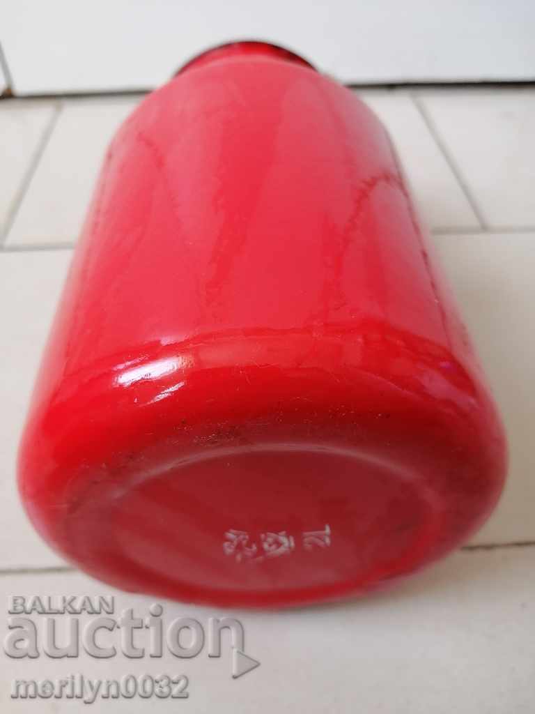 Auction Old jug with enamel lid enamel dish Auction Old jug with enamel lid enamel dish