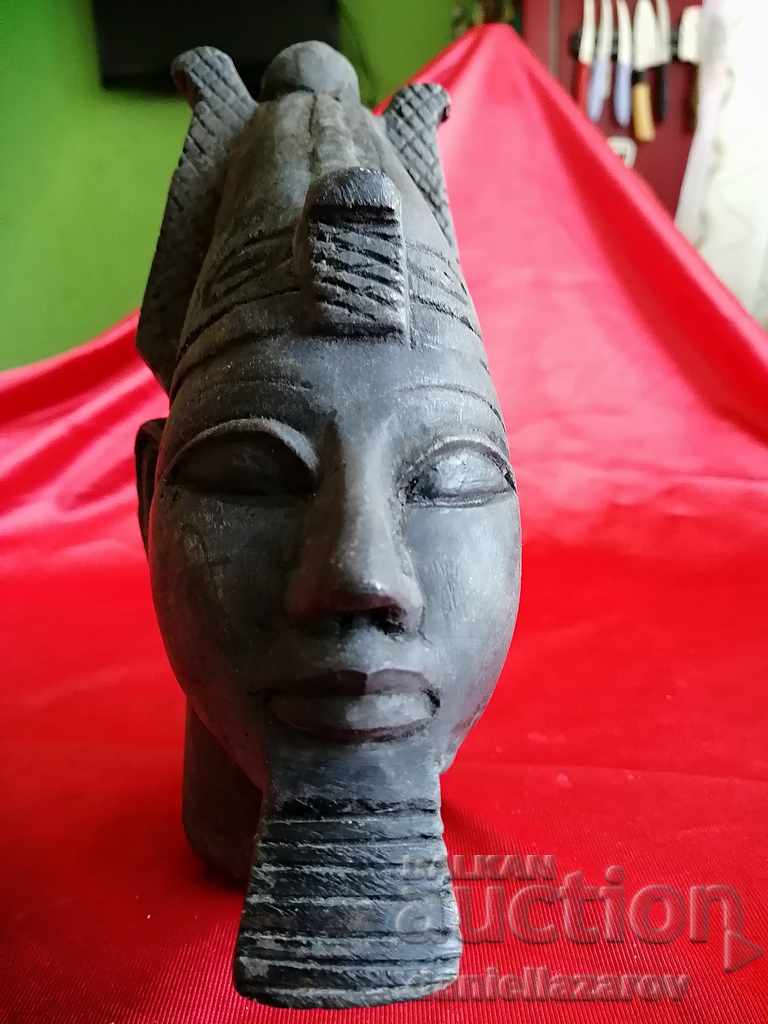 Licitație Statuie unica FARAON Statueta cu cap de teracota Licitație Statuie unica FARAON Statueta cu cap de teracota