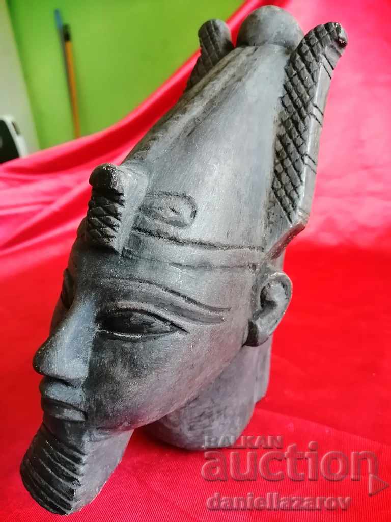 Unique Statue PHARAOH Terracotta Head Statuette