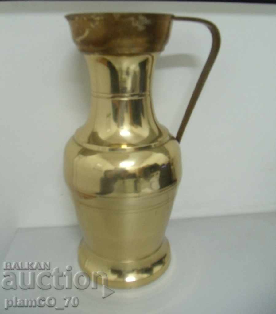 № * 6018 old large metal / brass jug