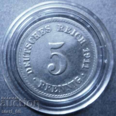 Γερμανία 5 pfennig 1911