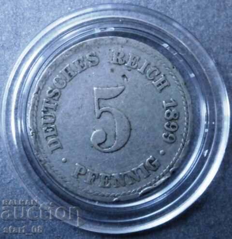 Γερμανία 5 pfennig 1899