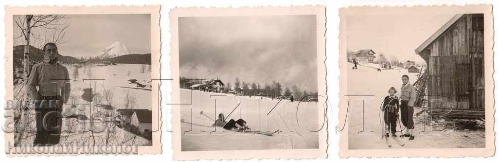 1940 LOT 3 SMALL OLD PICTURES SKI SEEFELD TYROL AUSTRIA B299