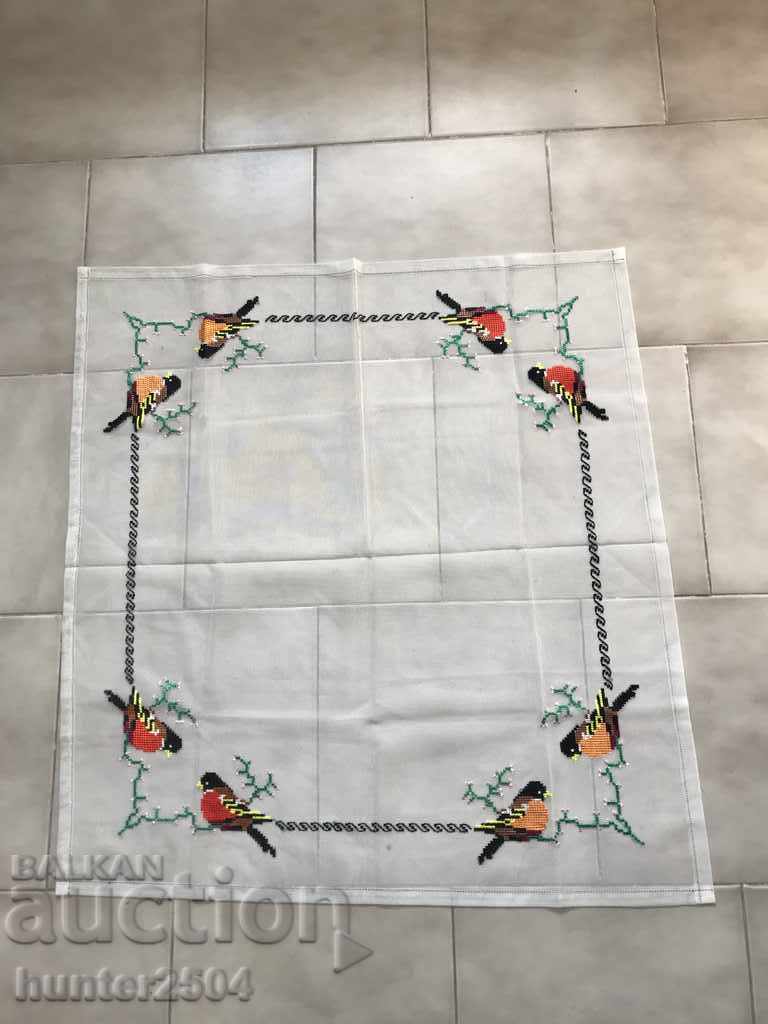 Tablecloth, square-75/75 cm, on tulle