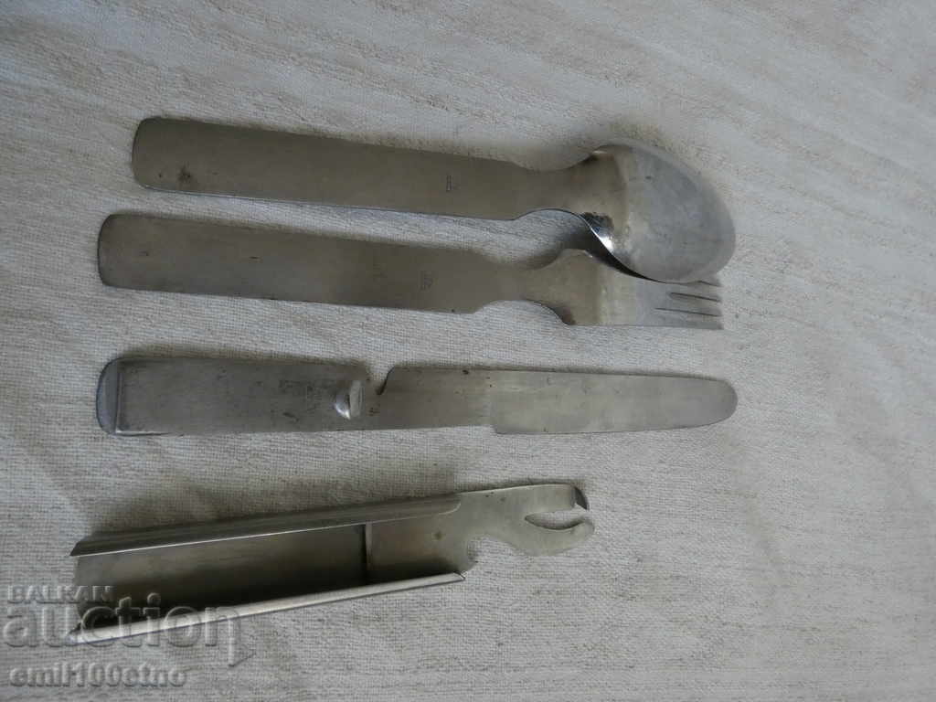 Auction Military set Knife fork spoon opener ABS AETERNA Auction Military set Knife fork spoon opener ABS AETERNA