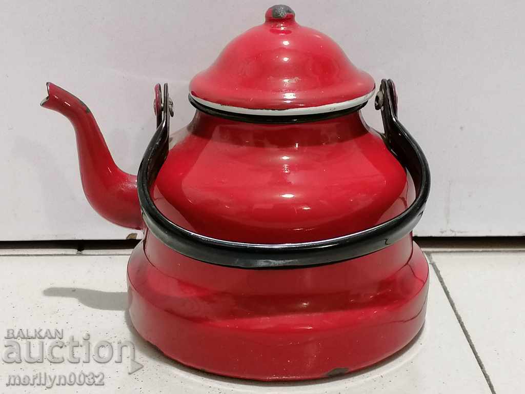 Delivery of Enamelled teapot made of salt container with enamel Delivery of Enamelled teapot made of salt container with enamel