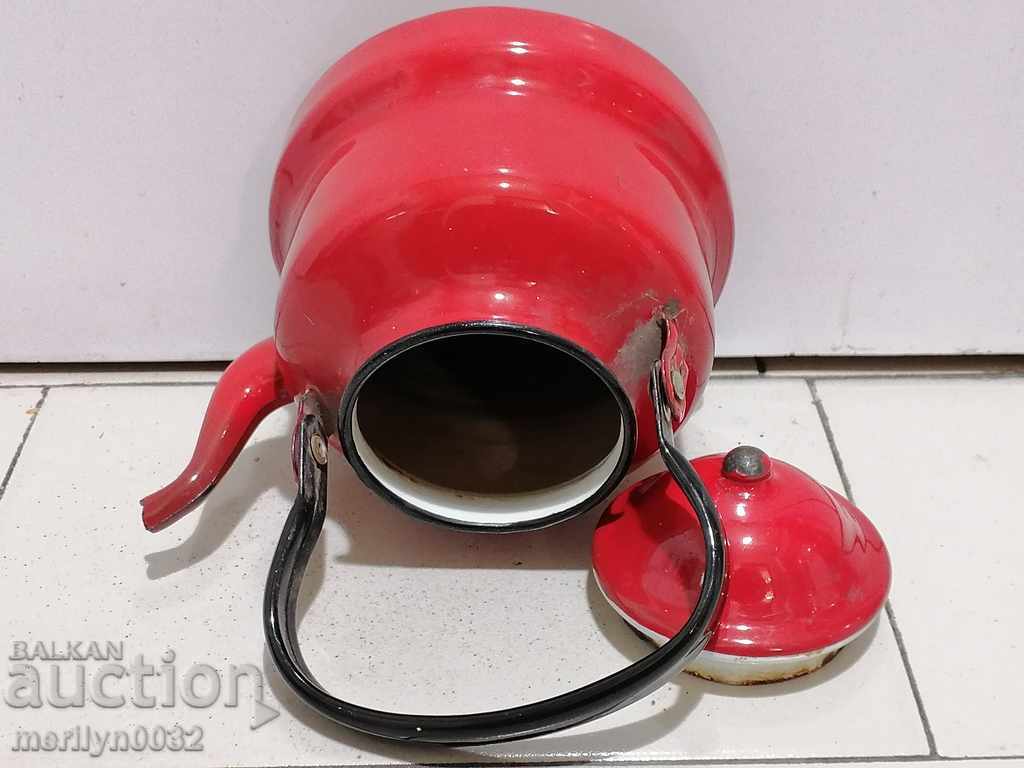 Enamelled teapot made of salt container with enamel - 5 Enamelled teapot made of salt container with enamel - 5