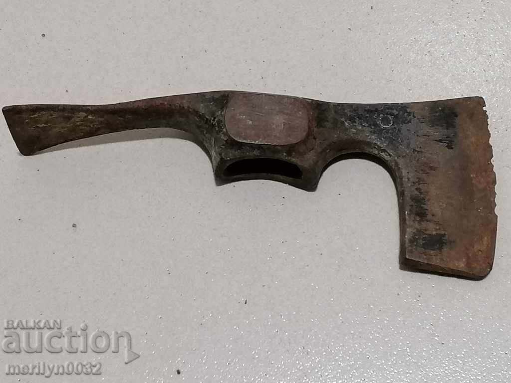 Old ax pickaxe saber hatchet without sap