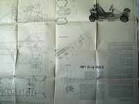 Scheme of Maps 125 cc and Assault aircraft IL-2, 1971