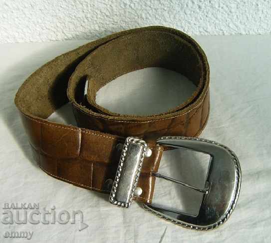 Leather belt "Rovcor" with buckle