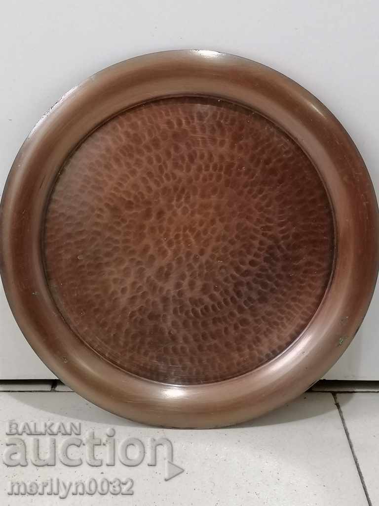 Old copper tray, sahan, copper, tray, pan with price 58.00 BGN | € 29.65 Old copper tray, sahan, copper, tray, pan with price 58.00 BGN | € 29.65