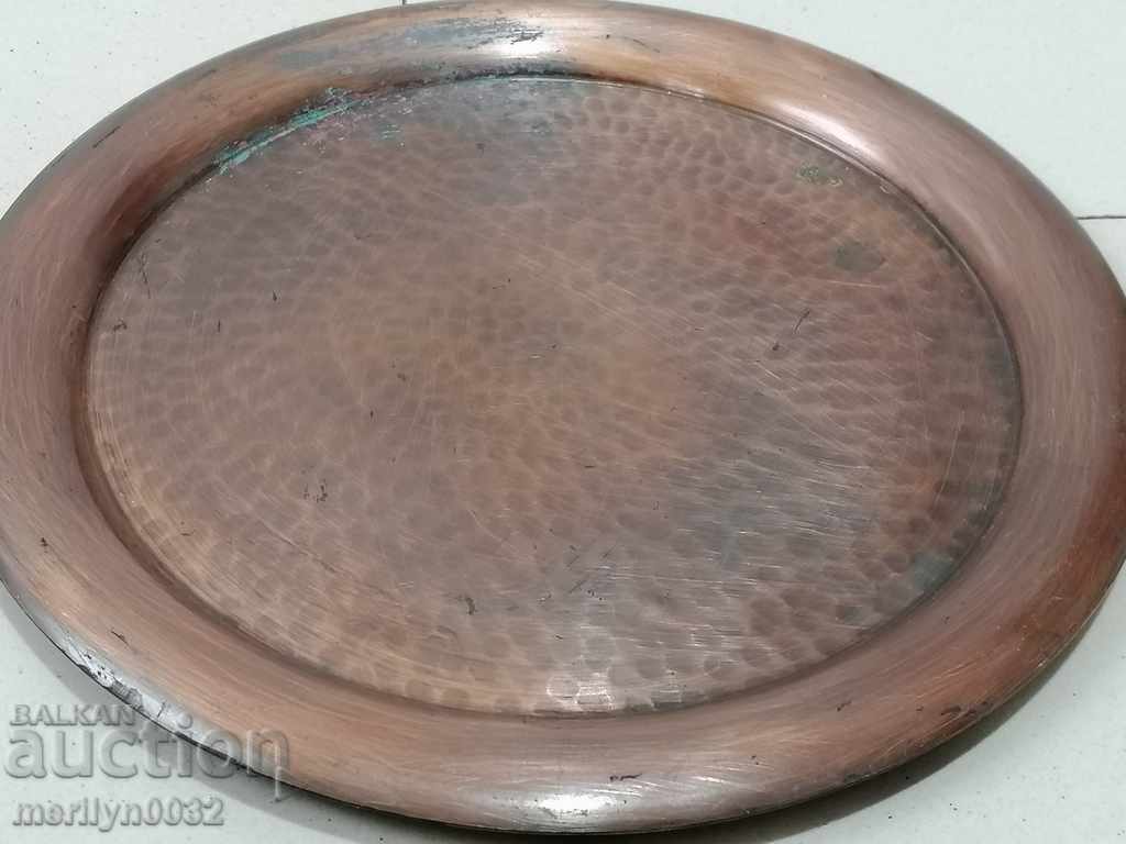 Auction Old copper tray, sahan, copper, tray, pan Auction Old copper tray, sahan, copper, tray, pan