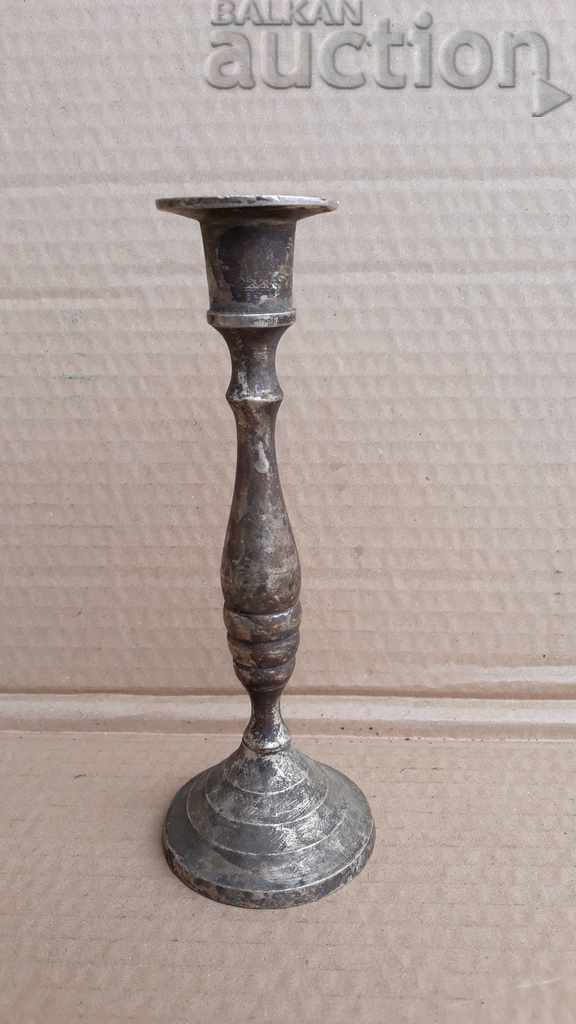 Auction Antique bronze candlestick, candle, lamp - 19th century Auction Antique bronze candlestick, candle, lamp - 19th century