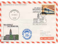 1988. Αυστρία. Ταχυδρομείο με μπαλόνι.