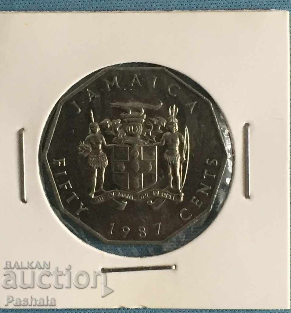 Jamaica 50 cents 1987