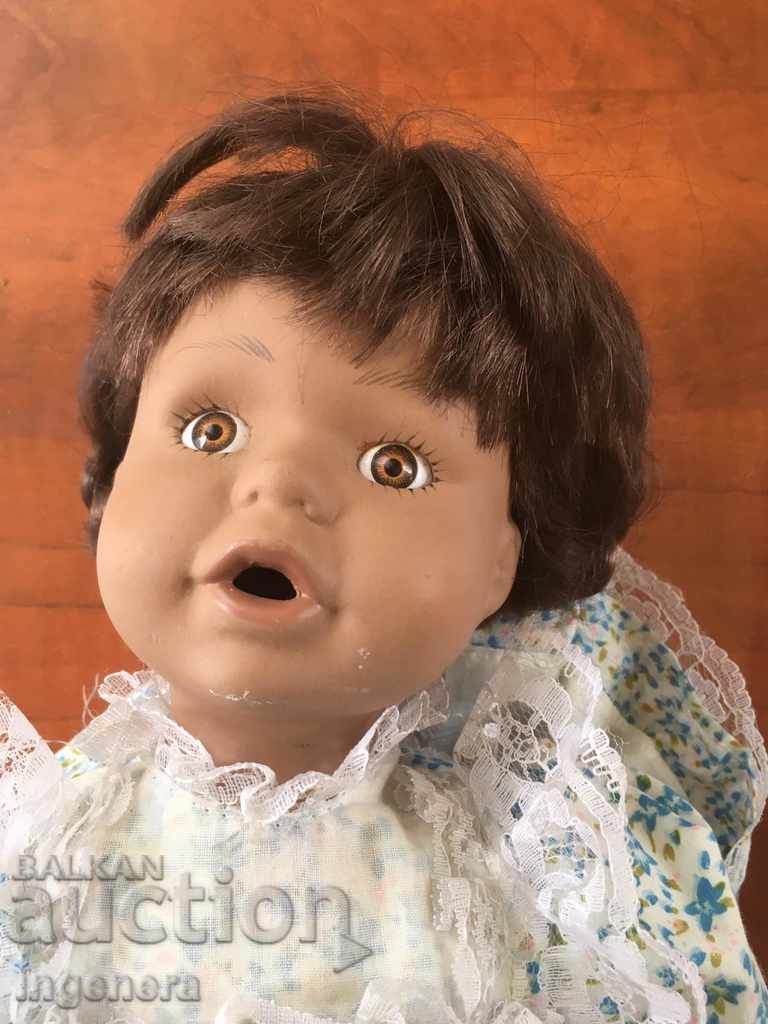 DOLL TOY PORCELAIN HEAD AND LIMBS GLASS EYES - 5 DOLL TOY PORCELAIN HEAD AND LIMBS GLASS EYES - 5