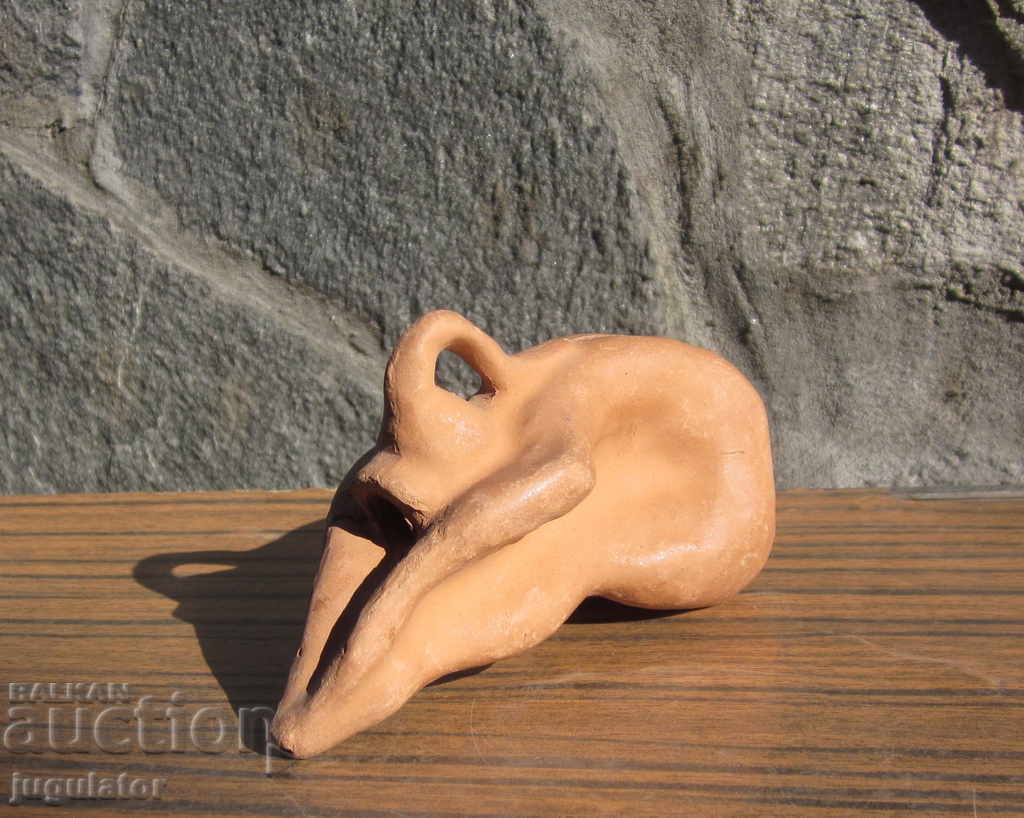 Delivery of Old Bulgarian ceramic whistle figurine statue naked woman Delivery of Old Bulgarian ceramic whistle figurine statue naked woman