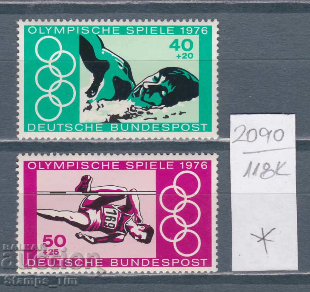 Auction 118K2090 / Germany GFR 1976 Sports Olympics (* / **) Auction 118K2090 / Germany GFR 1976 Sports Olympics (* / **)