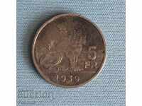 Βέλγιο 5 φράγκα 1939