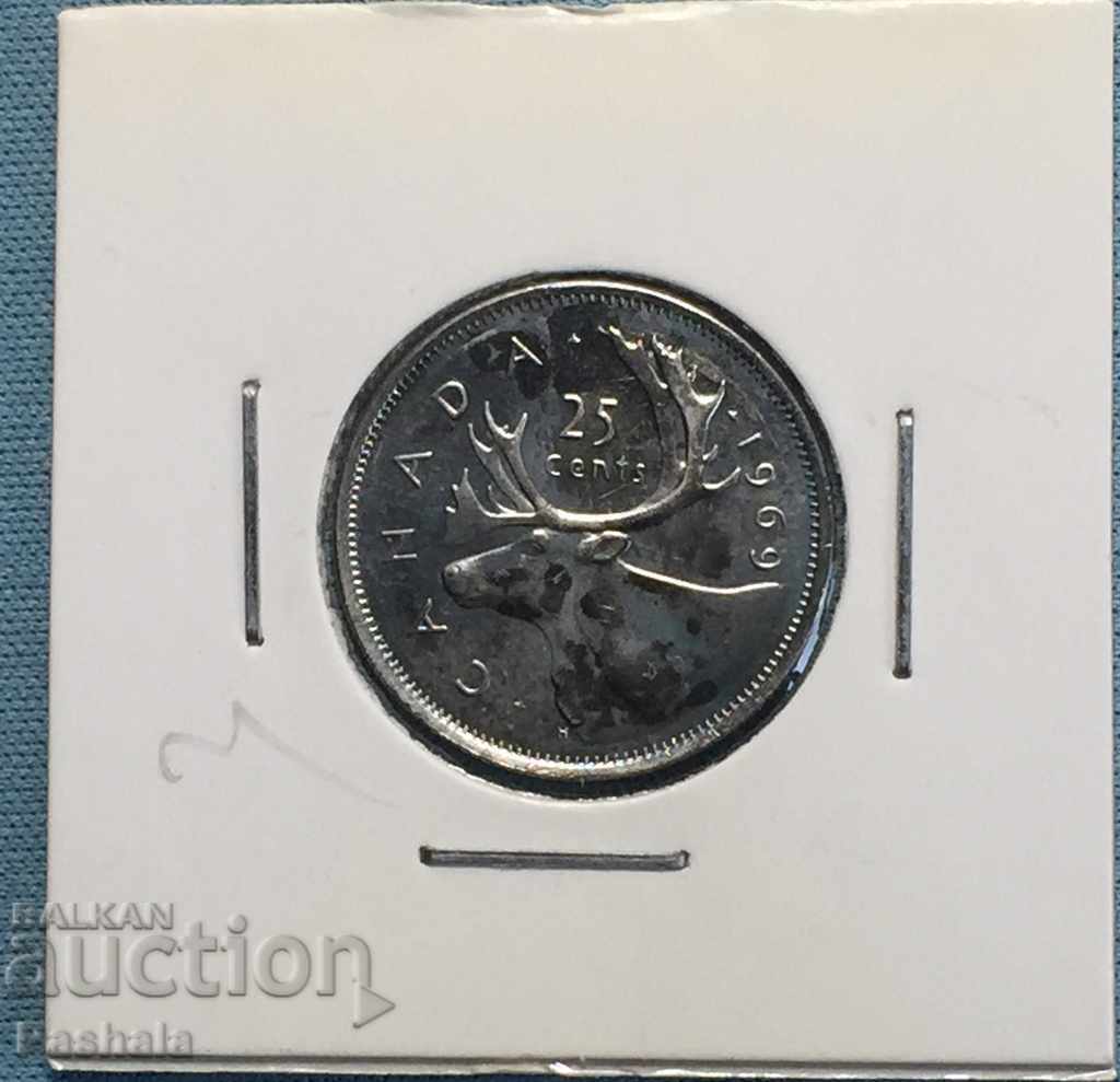 Canada 25 cent 1969