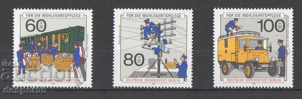 1990. Βερολίνο. Φιλανθρωπικά γραμματόσημα - Ταχυδρομική ιστορία.