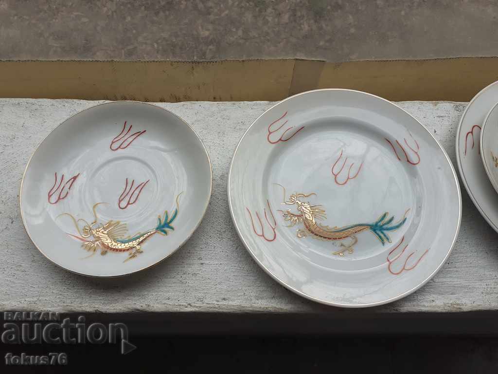 Set de portelan japonez pentru dragoni de cafea - holograma GEISHA - 5 Set de portelan japonez pentru dragoni de cafea - holograma GEISHA - 5