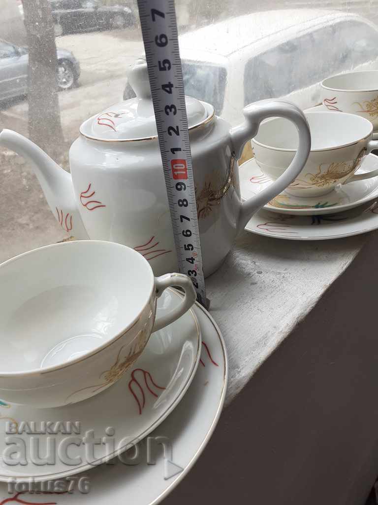 Set de portelan japonez pentru dragoni de cafea - holograma GEISHA - 6 Set de portelan japonez pentru dragoni de cafea - holograma GEISHA - 6