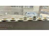 Japanese porcelain set for coffee dragons - hologram GEISHA