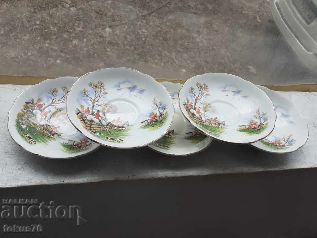 Old English porcelain saucers Old English porcelain saucers
