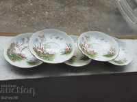 Old English porcelain saucers