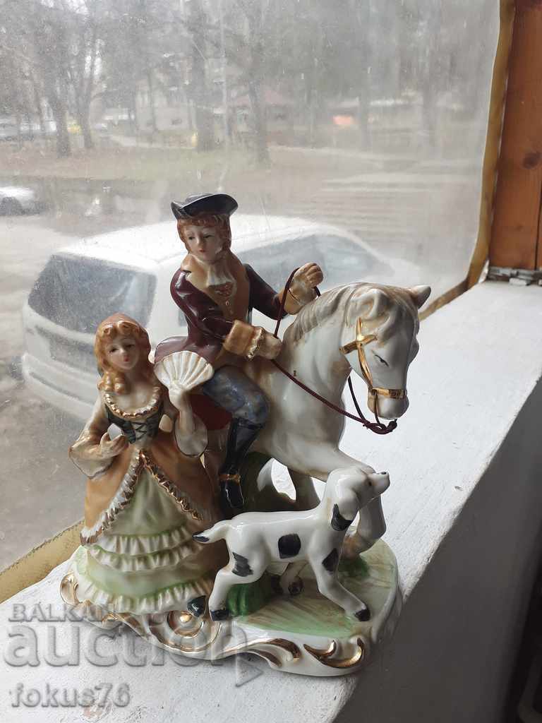 Porcelain figurine figure composition - porcelain - dog with price 89.00 BGN | € 45.50 Porcelain figurine figure composition - porcelain - dog with price 89.00 BGN | € 45.50