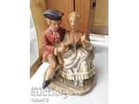 Porcelain figurine figure composition marking Leonardo