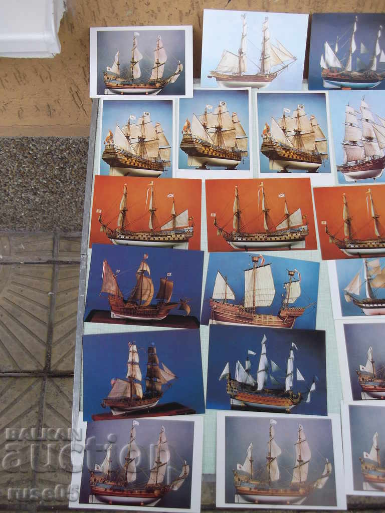 Lot of 29 pcs. cards of sailing ships with price 40.00 BGN | € 20.45 Lot of 29 pcs. cards of sailing ships with price 40.00 BGN | € 20.45