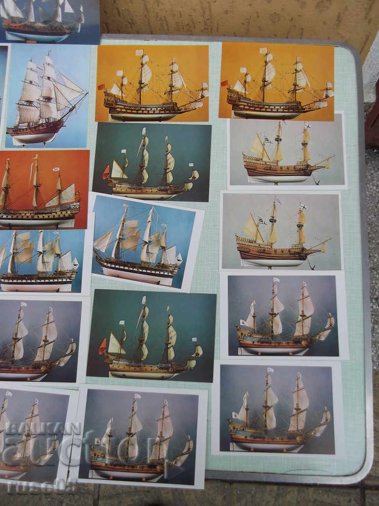 Delivery of Lot of 29 pcs. cards of sailing ships Delivery of Lot of 29 pcs. cards of sailing ships