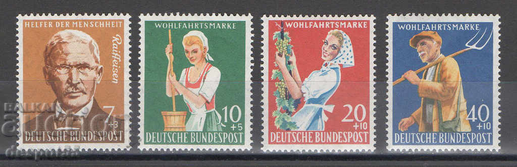 1958. Γερμανία. Φιλανθρωπικές μάρκες.