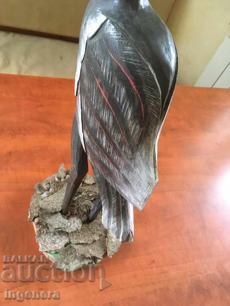 Delivery of SCULPTURE FIGURE BIRD WOOD CARVING