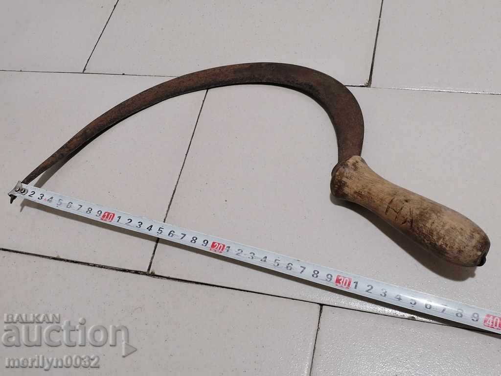 Old forged sickle farm wrought iron tool - 7 Old forged sickle farm wrought iron tool - 7