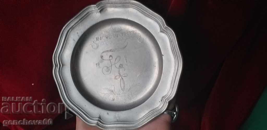 Large old silver-plated serving spoon with plate with price € 7.00 | 13.69 BGN Large old silver-plated serving spoon with plate with price € 7.00 | 13.69 BGN