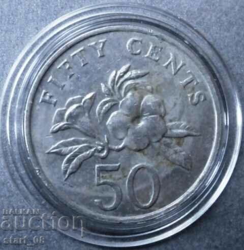 Singapore 50 cents 1989